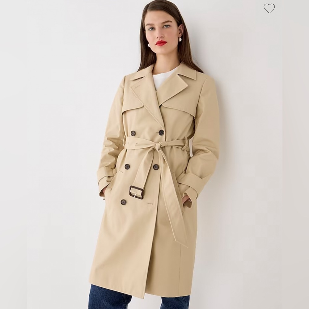 J. Crew khaki trench coat size 4 fully lined